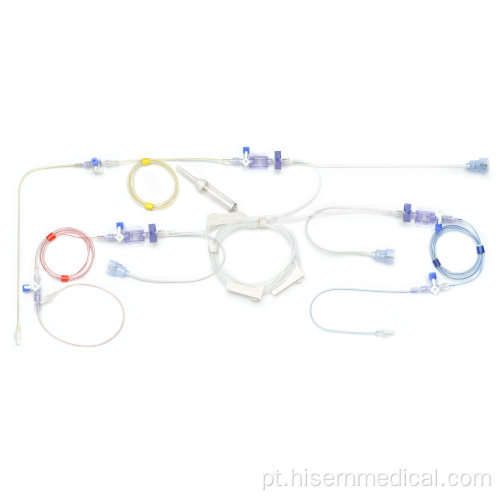 Transdutor de pressão arterial Triple Lumens para instrumentos médicos